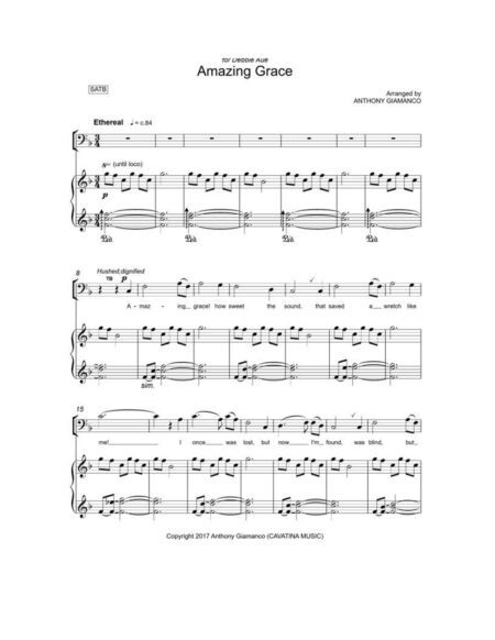 AMAZING GRACE [mixed choir/piano]