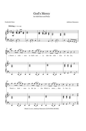 GOD’S MERCY – SAB choir, piano