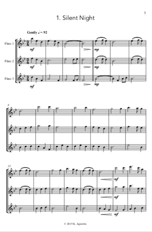 Carols for Three – 15 Carols for Flute Trio