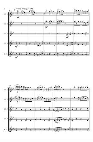 Carol of the Bells – a Jazz Arrangement – for Flute Quartet
