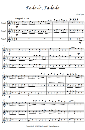 Flute Trio – Fa-la-la, Fa-la-la