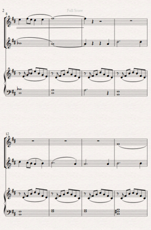 Reflection For Violin Duet with Piano