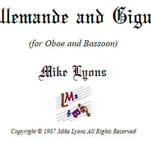 Oboe and Bassoon Duet – Allemande and Gigue