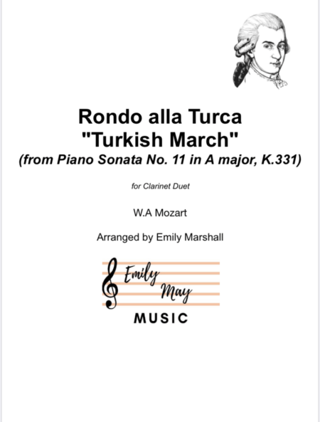 Cover Page with logo and drawing of Mozart