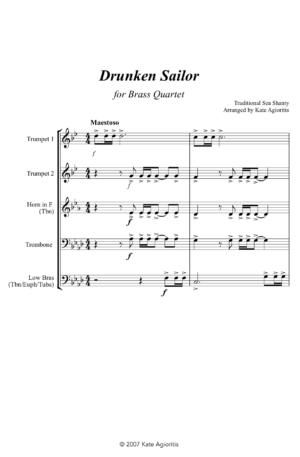 Drunken Sailor – Brass Quartet