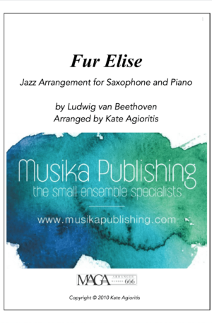 Fur Elise – Jazz Arrangement for Bb or Eb Saxophone and Piano