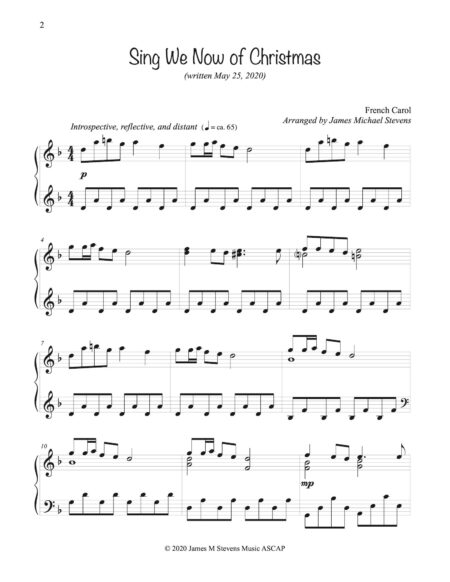 01 Sing We Now of Christmas Quiet Christmas Piano D minor 1