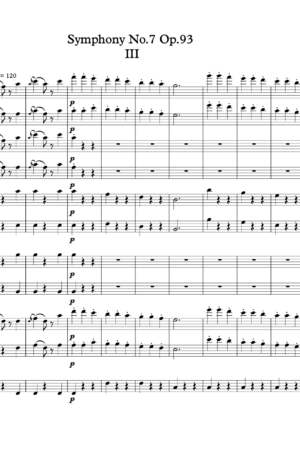 Beethoven: Symphony No.7 Op.92 Mvt.III Presto – symphonic wind and bass