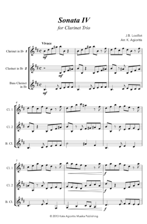 Sonata IV – for Clarinet Trio