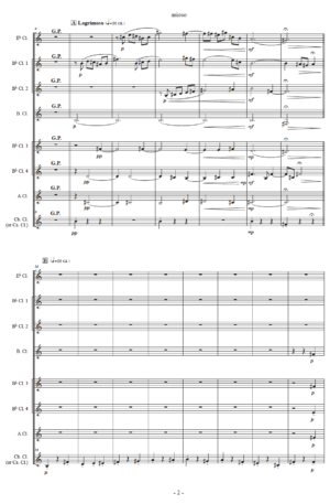 arioso, for Clarinet Octet (or Clarinet Choir)