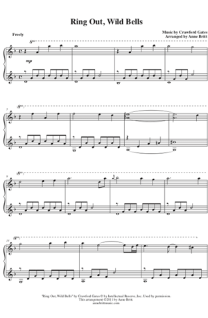 Ring Out, Wild Bells – Intermediate Piano Solo