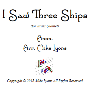 I Saw Three Ships – Brass Quintet