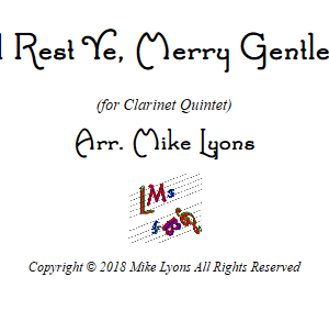 God Rest Ye, Merry Gentlemen – Clarinet Quintet