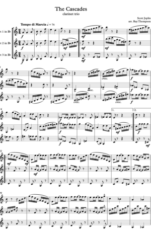Scott Joplin: “The Cascades” – clarinet trio