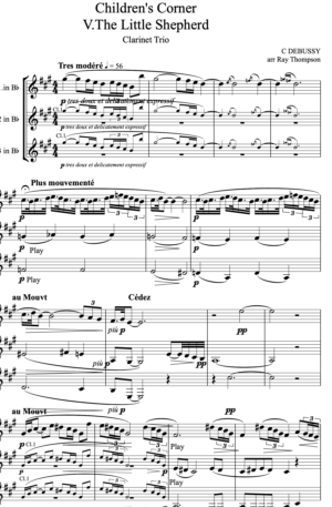 Debussy: Children’s Corner Mvt.5 The Little Shepherd – clarinet trio