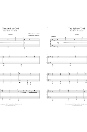 The Spirit of God – Intermediate Piano Duet