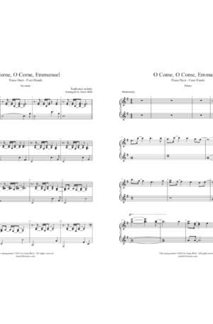 O Come, O Come, Emmanuel – Intermediate Piano Duet