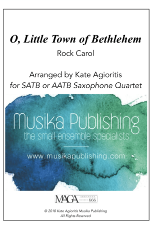 O Little Town of Bethlehem – Rock Carol for Saxophone Quartet