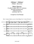 Alleluia! Alleluia! - (melody is Ode to Joy) - Brass Quartet with Optional third Bb Trumpet, Keyboard Accompaniment - Image 2