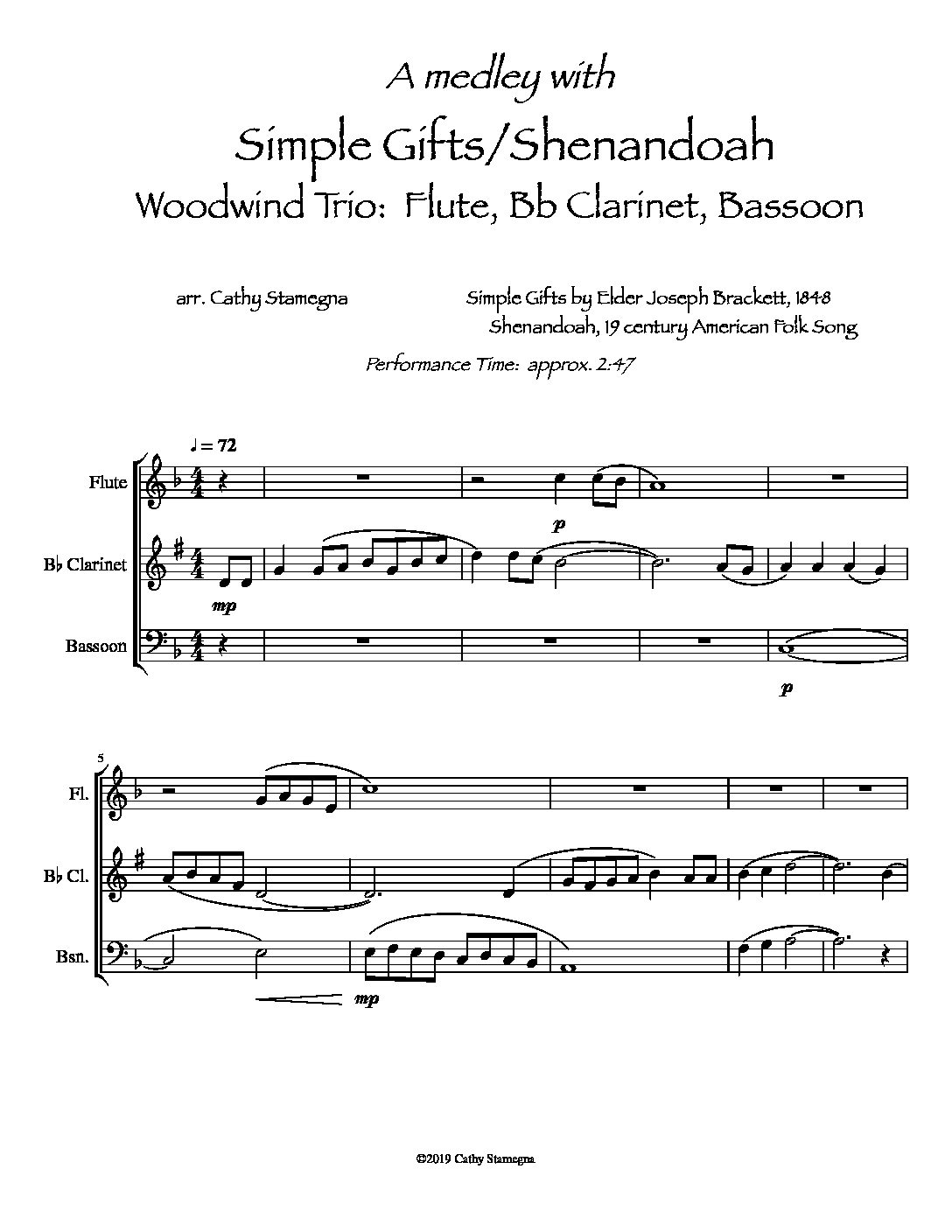 Simple Gifts Sheet music for Recorder (Woodwind Duet)