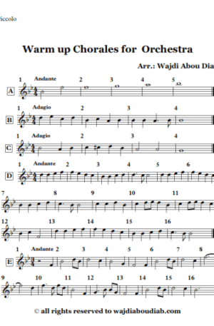 Warm-up Chorales For Orchestra