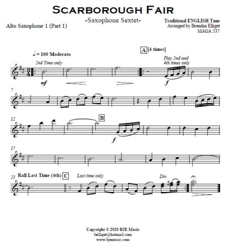 414 Scarborough Fair Saxophone Sextet SAMPLE page 04