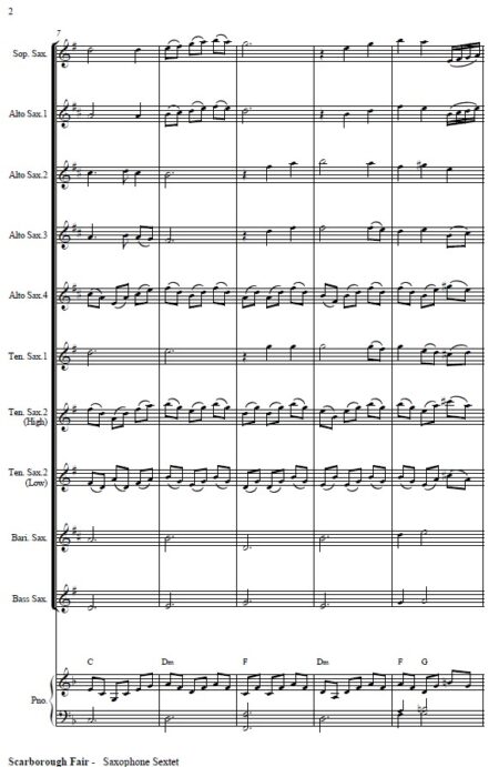 414 Scarborough Fair Saxophone Sextet SAMPLE page 02