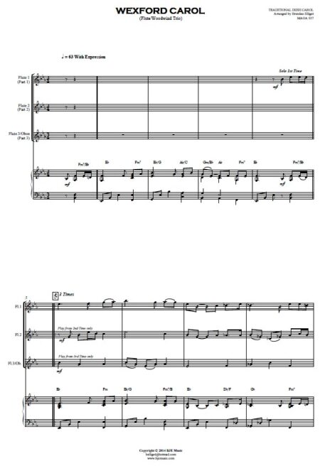 100 Wexford Carol Flute Trio SAMPLE page 01