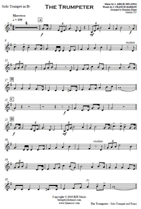 428 The Trumpeter Solo Trumpet and Paino SAMPLE page 04