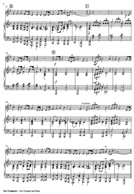 428 The Trumpeter Solo Trumpet and Paino SAMPLE page 02