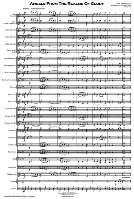 098 Angels from the Realm of Glory Concert Band SAMPLE page 01