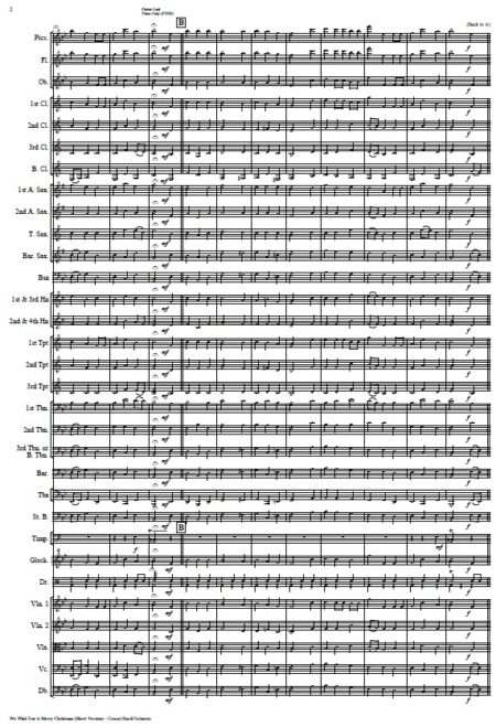 467 We Wish You A Merry Christmas Short Version Concert Band and Orchestra SAMPLE page 02