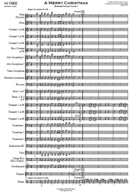 097 A Merry Christmas Extended Version Concert Band SAMPLE page 01
