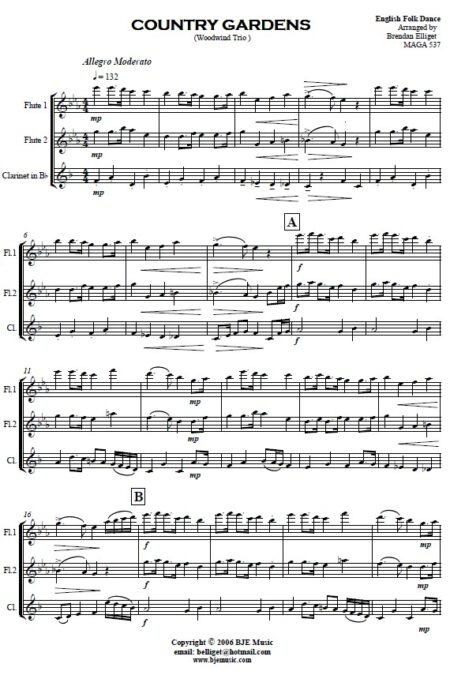 083 Country Gardens Woodwind Trio SAMPLE page 01