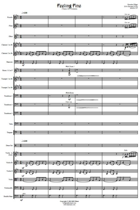 287 Feeling Fine Orchestra SAMPLE page 01
