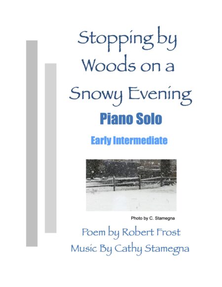 Piano Solo Stopping By Woods on a Snowy Evening title JPEG