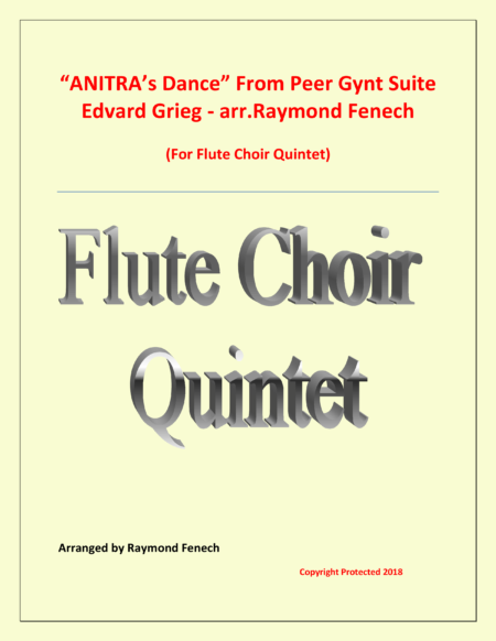 Anitras Dance Flute Choir Quintet. converted page 0