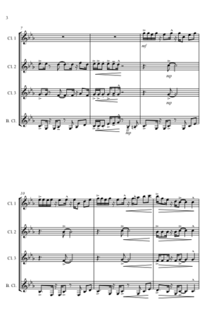 Drunken Sailor – Jazz Arrangement for Clarinet Quartet