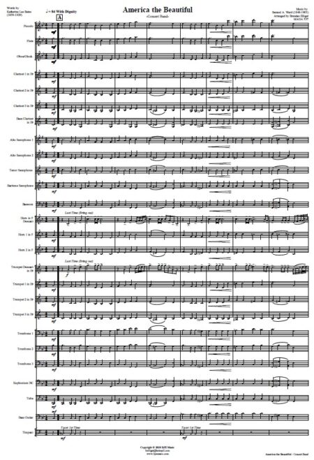 447 America the Beautiful Concert Band SAMPLE page 01