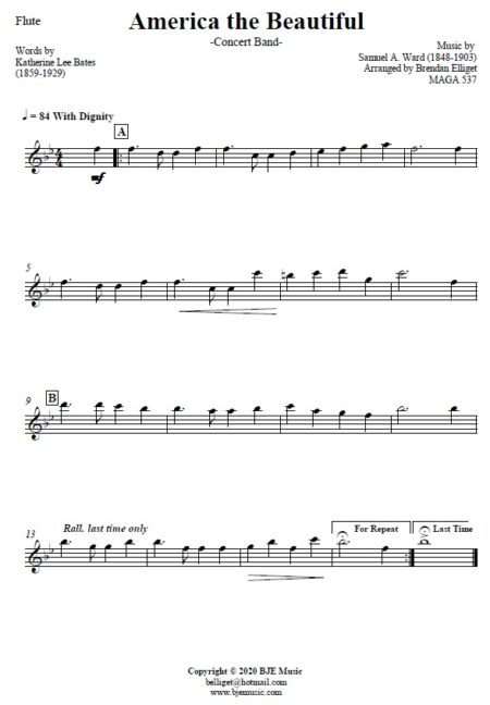 447 America the Beautiful Concert Band SAMPLE page 02