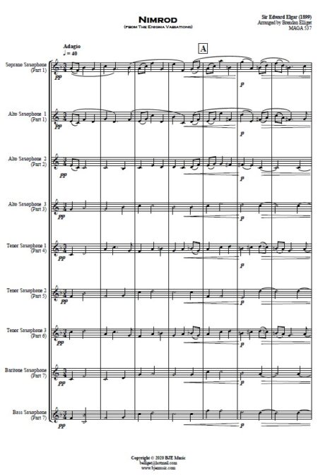 421 Nimrod Saxophone Septet SAMPLE page 01