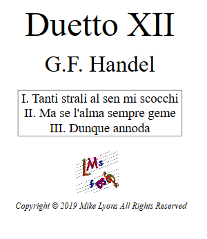 Handel Duetto XII for Oboe and Bassoon