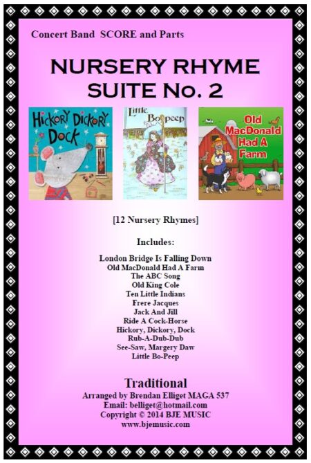 080 FC Nursery Rhyme Suite no 2 Concert Band Score and parts