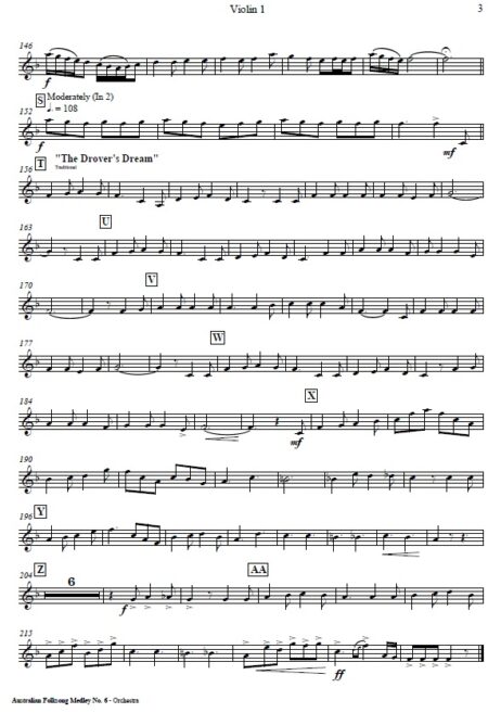 261 Australian Folksong Medley No. 6 Orchestra SAMPLE page 06