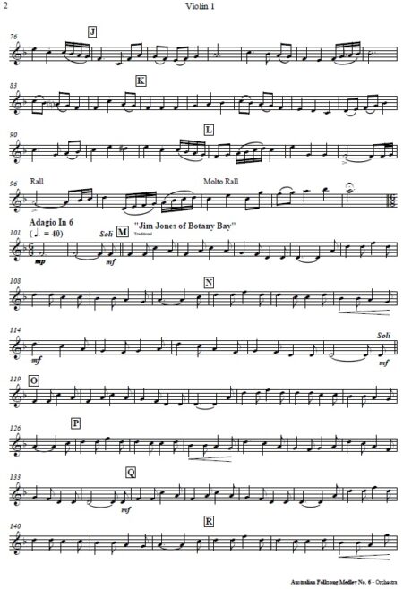 261 Australian Folksong Medley No. 6 Orchestra SAMPLE page 05