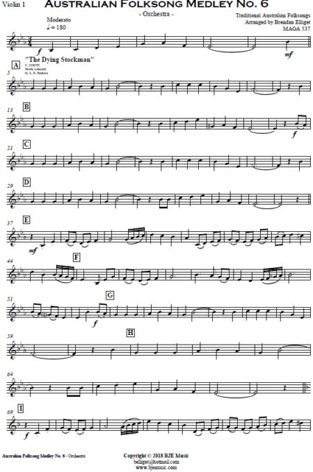 261 Australian Folksong Medley No. 6 Orchestra SAMPLE page 04