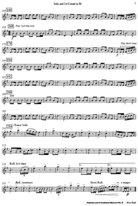 220 Australian Folksong Medley No. 5 Brass Band SAMPLE page 08
