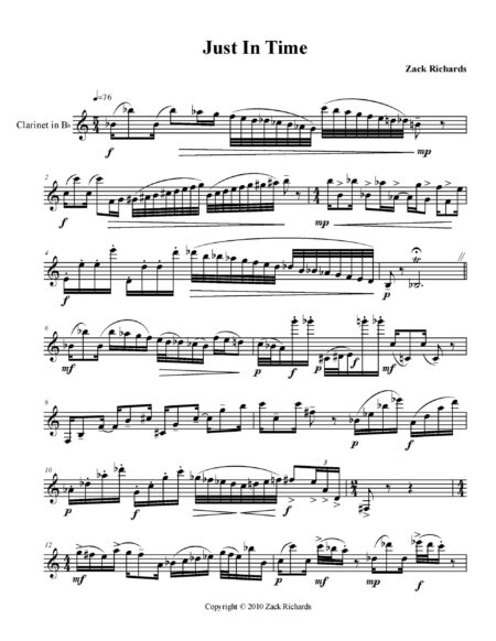 Just In Time Solo Clarinet 2020 page 003 scaled