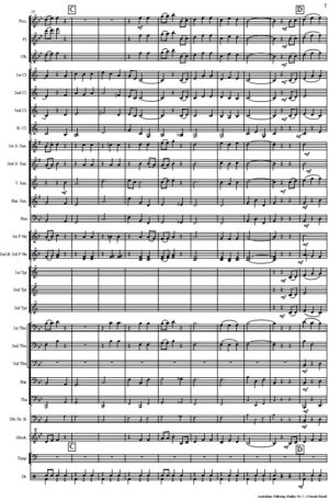 Australian Folksong Medley No. 1 – Concert Band Score and Parts