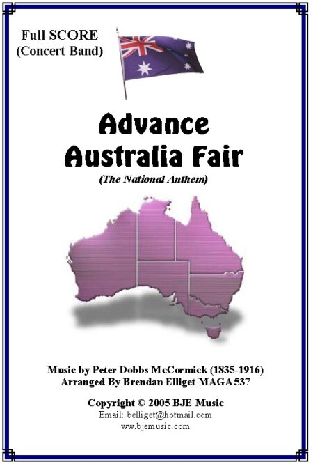 Advance Australia Fair (National Anthem) - Concert Band/ Orchestra